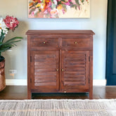 Kraft Bazaar Madrid Sideboard (S) in Walnut Finish 80x35x80Cm
